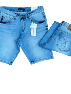 Bermuda Jeans masculina CK 98% algodão 2% elastano